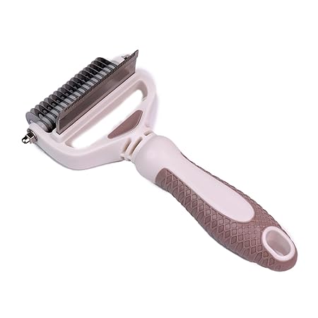The Pet Factory Dog and Dog Brush Dogs Comb, 2 in 1 Deshedding Tool | Dematting Undercoat Rake for Mats & Tangles Removing | Dog Grooming Kit Deshedding Comb for Dogs | Great for Short to Long Hair Small Large Breed