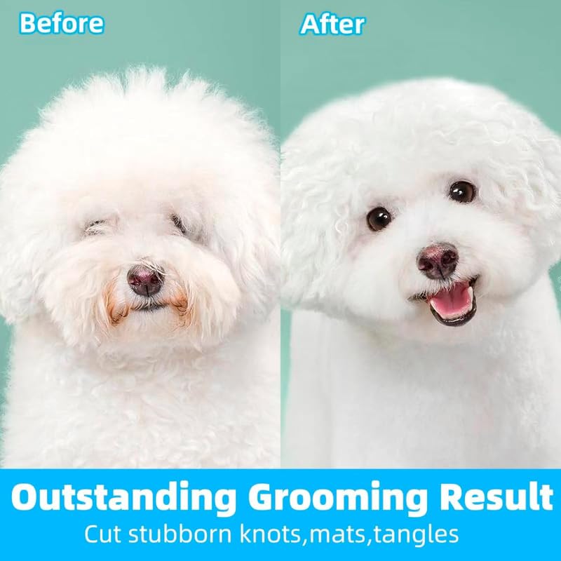 The Pet Factory Dog and Dog Brush Dogs Comb, 2 in 1 Deshedding Tool | Dematting Undercoat Rake for Mats & Tangles Removing | Dog Grooming Kit Deshedding Comb for Dogs | Great for Short to Long Hair Small Large Breed