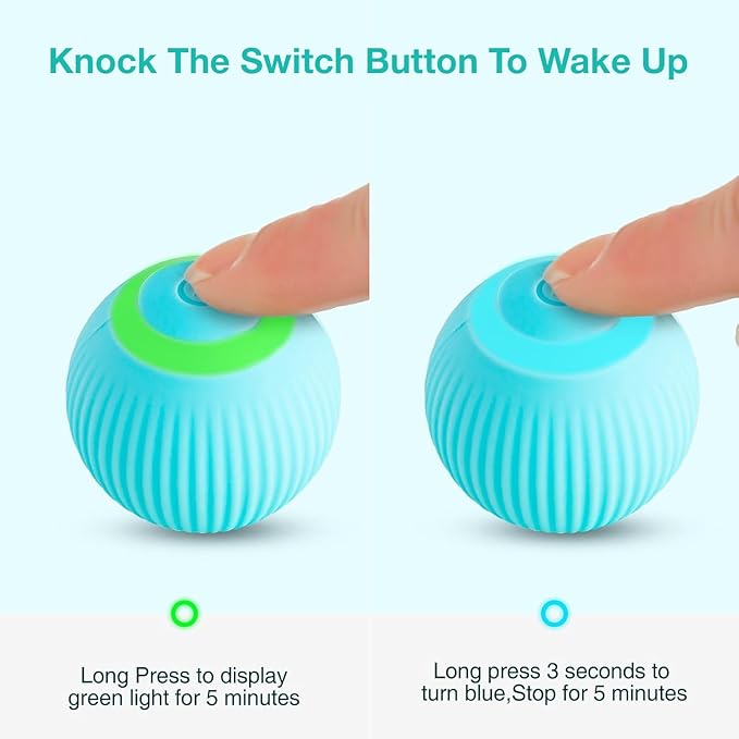 The Pet Factory Smart 360° Self-Rolling Cat Chasing Rotatable Flower Toy Ball with LED Lights, Type-C Rechargeable, Interactive Automatic Rotating Pet Silicone Toy for Kitten